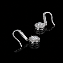 6.5mm Pavé Halo Drop Earrings