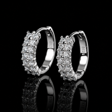 Pavé Huggie Hoop Earrings