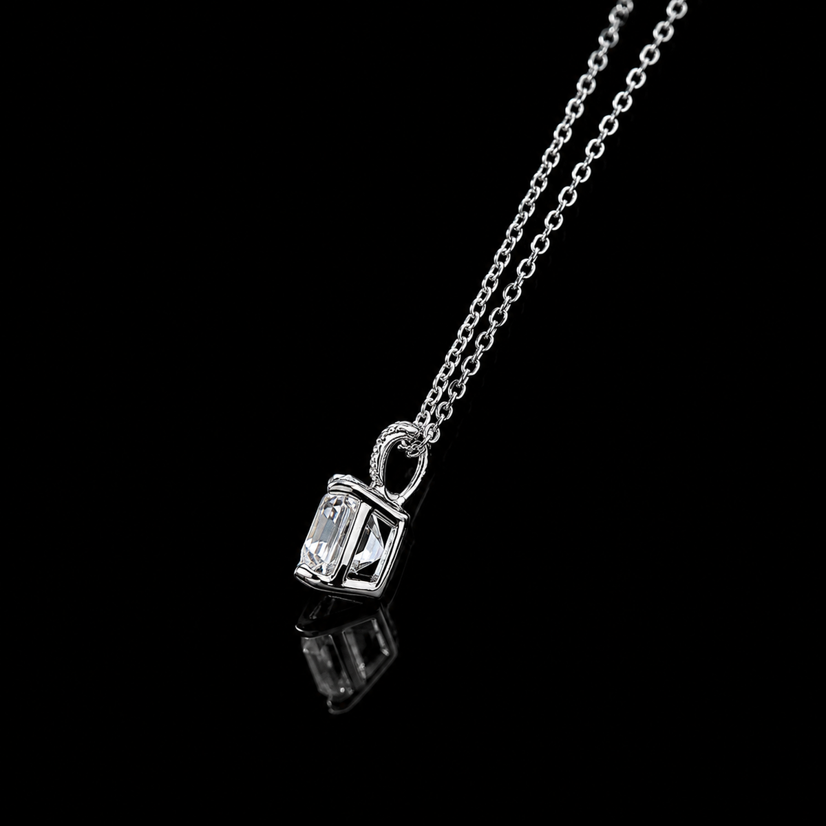 Radiant Square Moissanite Necklace