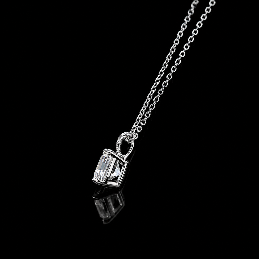 Radiant Square Moissanite Necklace